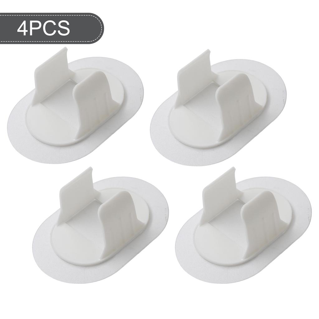 4-Piece Washing Machine Drain Wall Fixer For 3-3.8cm Diameter Hose. Suitable For Most Washing Machines.