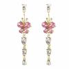 Sweet and Exquisite Zircon Diamond-set Beaded Fringed Romantic Earrings, Stud Earrings, Ear Pendants