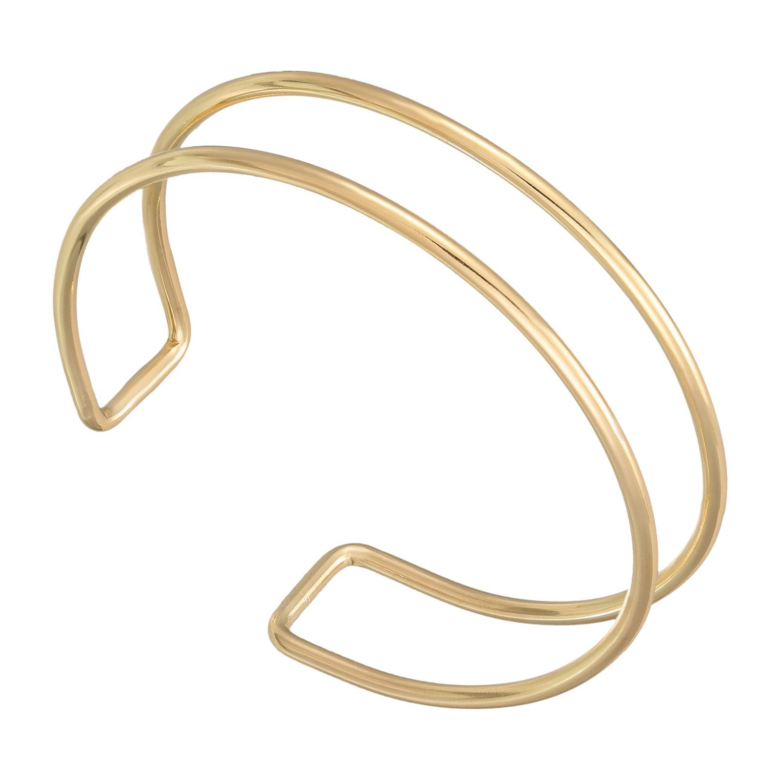 

Элегантный браслет-манжета из золота с ажурной отделкой, многослойный, для женщин и девушек, модные ювелирные изделия, аксессуары для рук B