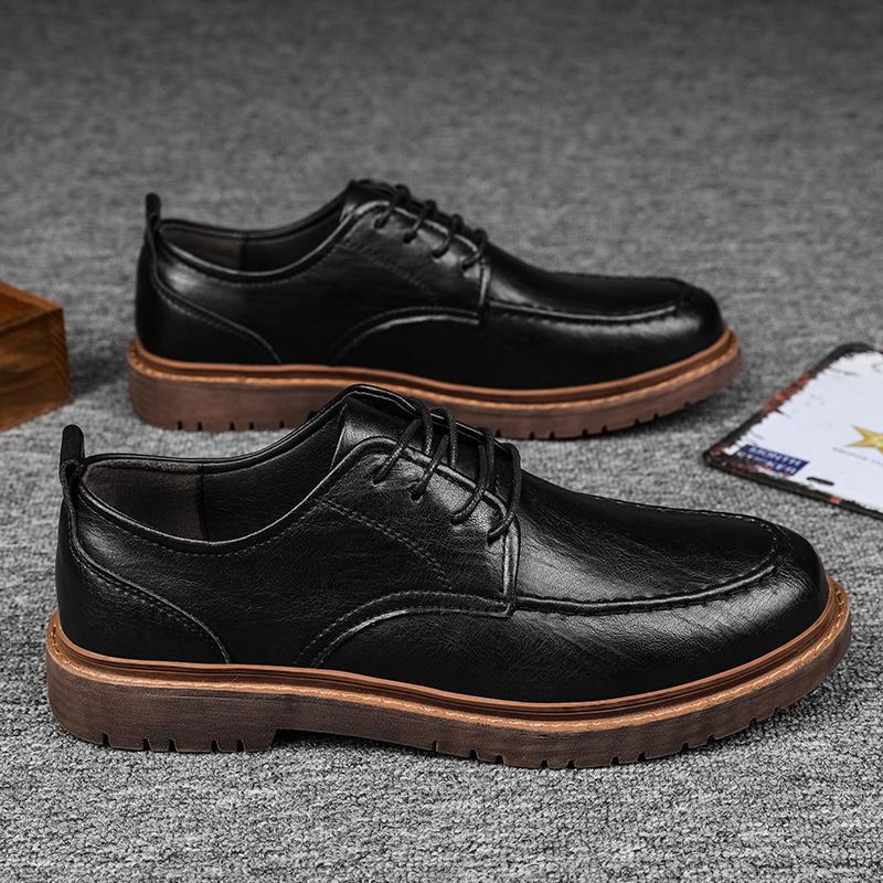 2024 Men's Summer Plus Velvet Height-Increasing Casual Leather Shoes for Work and Business