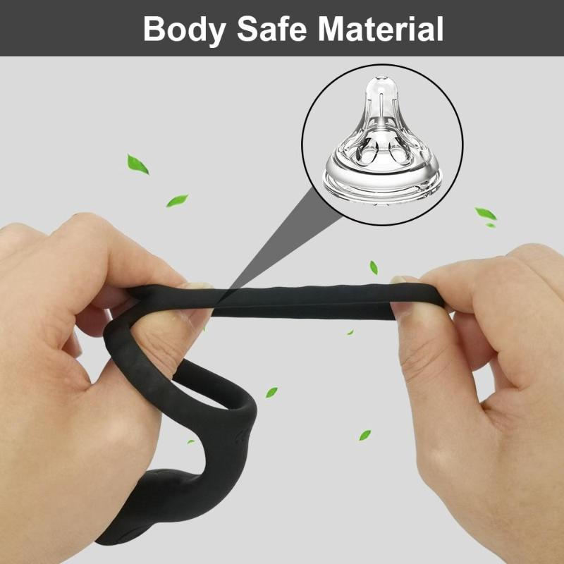 Neue Männliche Penis Ring Vibrator Slilicone Dual Cock Ring Perineum Stimulator Verzögerung Ejakulation Sex Spielzeug für Männer Paare Erwachsene Waren 18