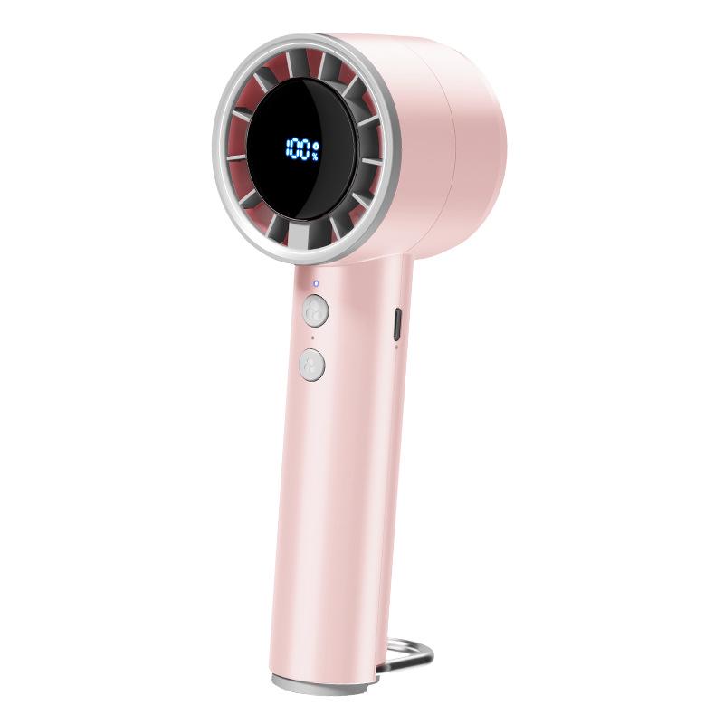 2025 USB Portable Mini Turbine Ice Fan: 100-Speed Digital Display Outdoor Handheld