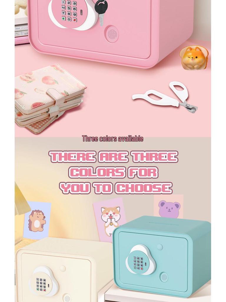 Large Multifunctional Children's Piggy Bank: Rechargeable Password Safe and Mini Savings Box Toy