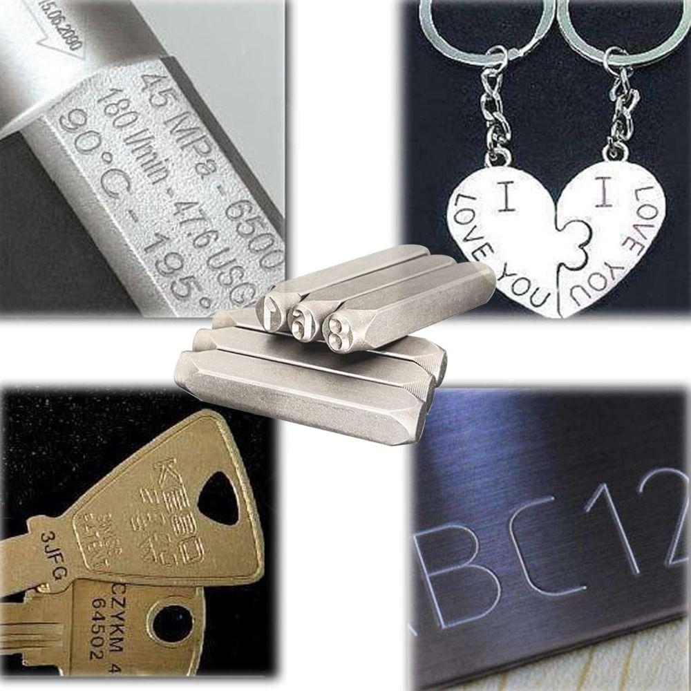 3-12.5 Mm Number Stamp With Plastic Case Metal Punch Stamping Tools Embossing Tools  Metal Working