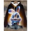 Womens Oversized Hooded Sweatshirt With Cartoon Animal Print Casual Streetwear Top Fall 2025