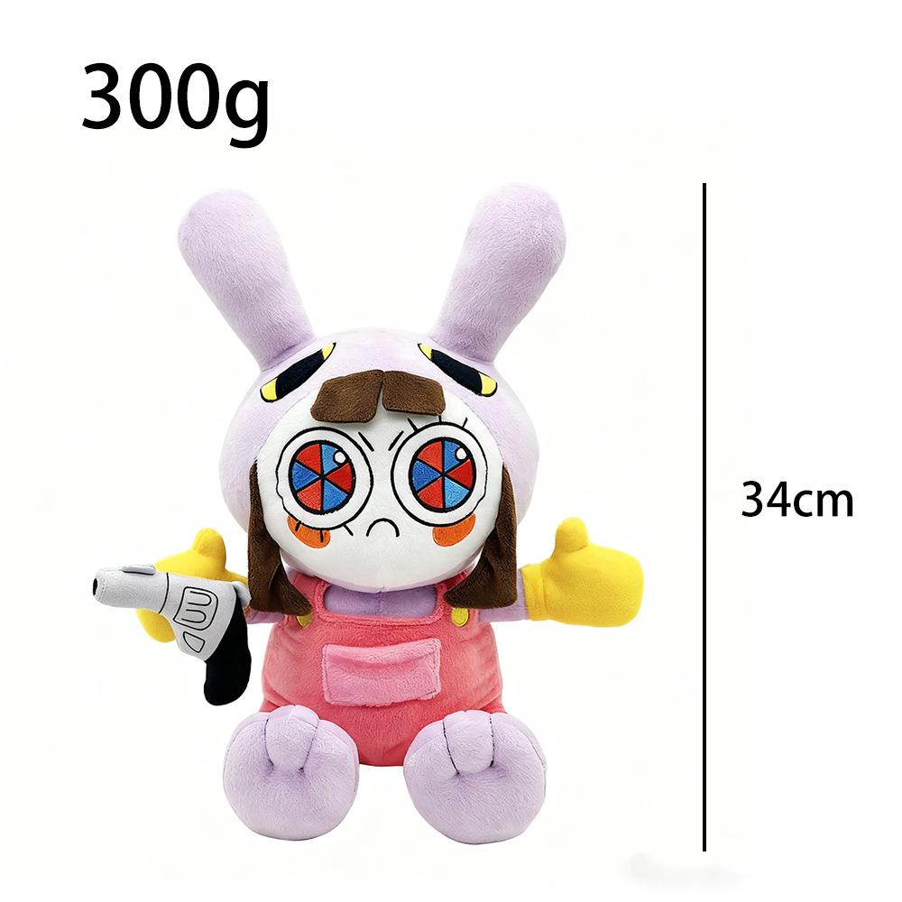 

Новая кукла Цирковой зверь Фиолетовый костюм горничной Плюшевая кукла-кролик Кукла 34cm