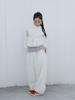 Eogeulliswedou Boucle Knit Wide Pants (Ivory)