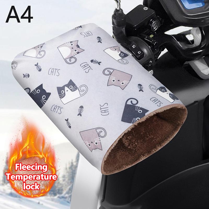 2Pcs Winter Outdoor Motorcycle Handlebar Gloves Winter Hand Protector Windproof Liner Warm Motorbike Scooter Handle Cover Gloves
