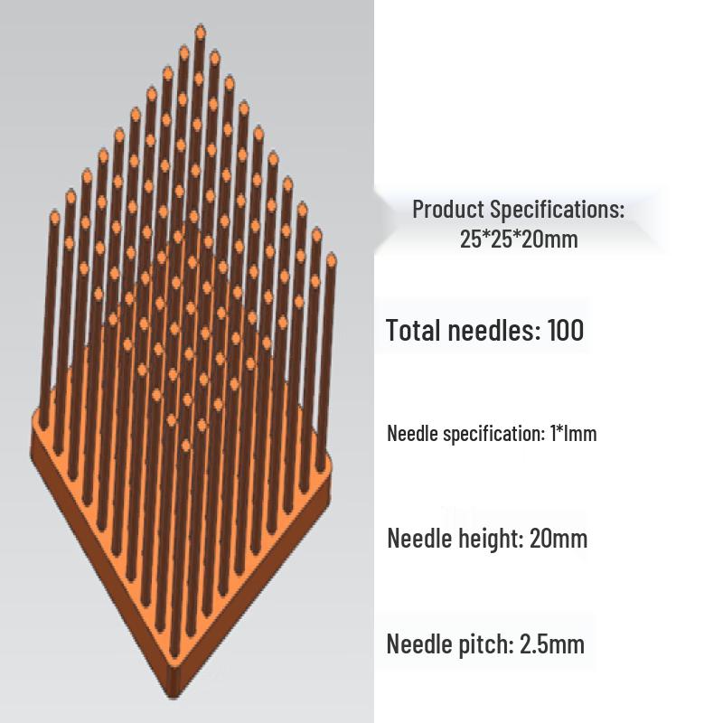 

25x25x20mm Silent Copper Heatsink for Routers/Servers