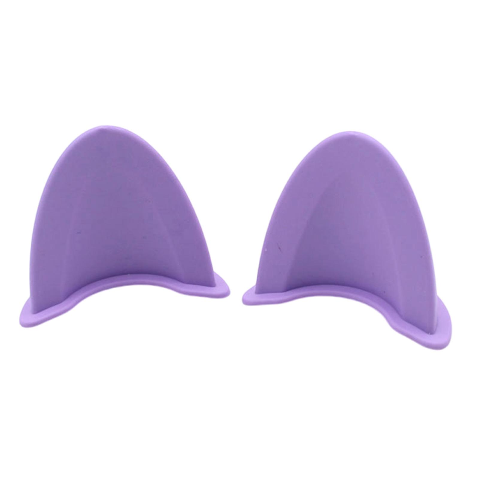 

1 пара мотоциклетних клейових прикрас для котячих вух Прикраса для шолома Декор для шолома Модні наклейки для шолома Аксесуари для шолома фіолетовий