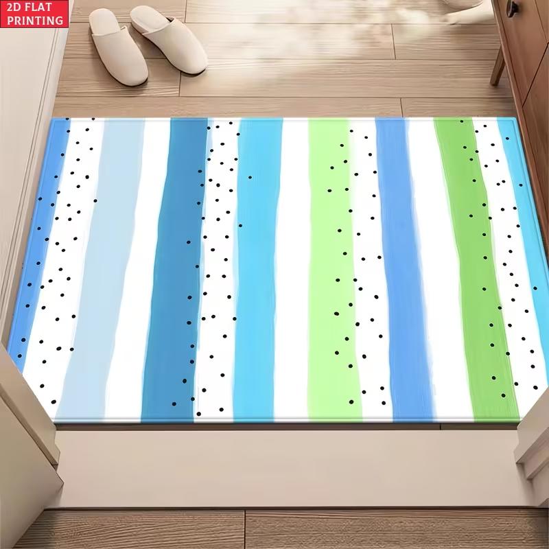 Middeneeuwse Abstracte Golfprint Deurmat Antislip Absorberende Vloermat Moderne Minimalistische Keukenkleed 60x90cm