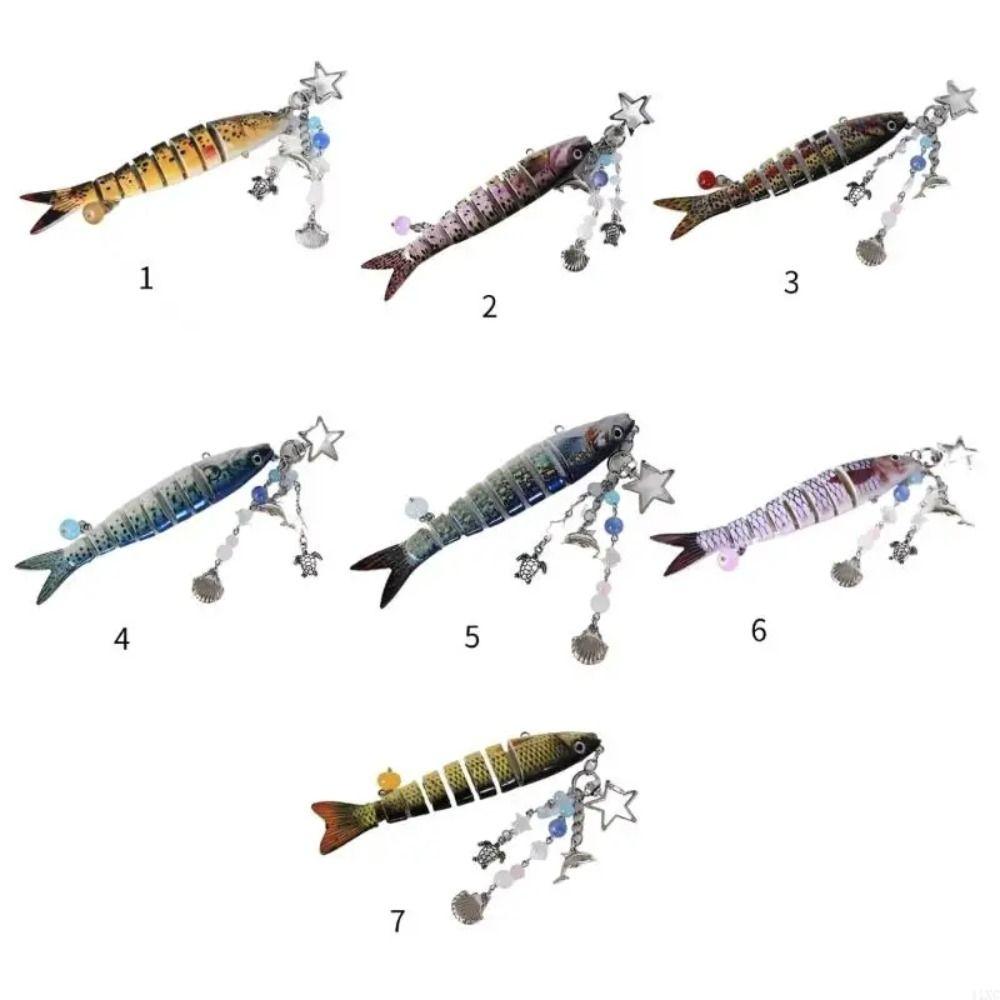 Bionic Design Handmade Fish Keychains High-precision Fish Bait Lanyard  Fishing Enthusiasts