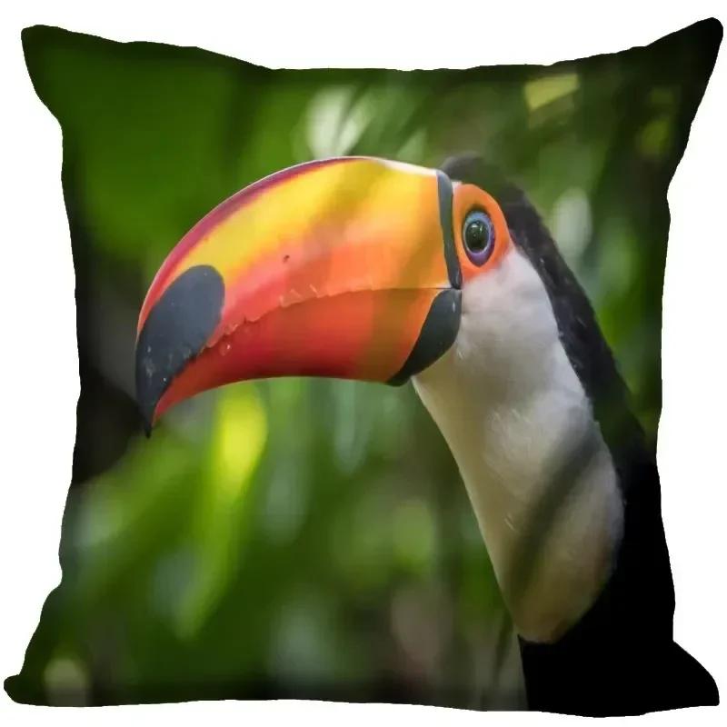 

Роскошный Декор для Дома Наволочка для Подушки Гостиная Диван Чехол для Подушки Лесной Птичий Узор Чехол для Подушки 66x66cm бордовый