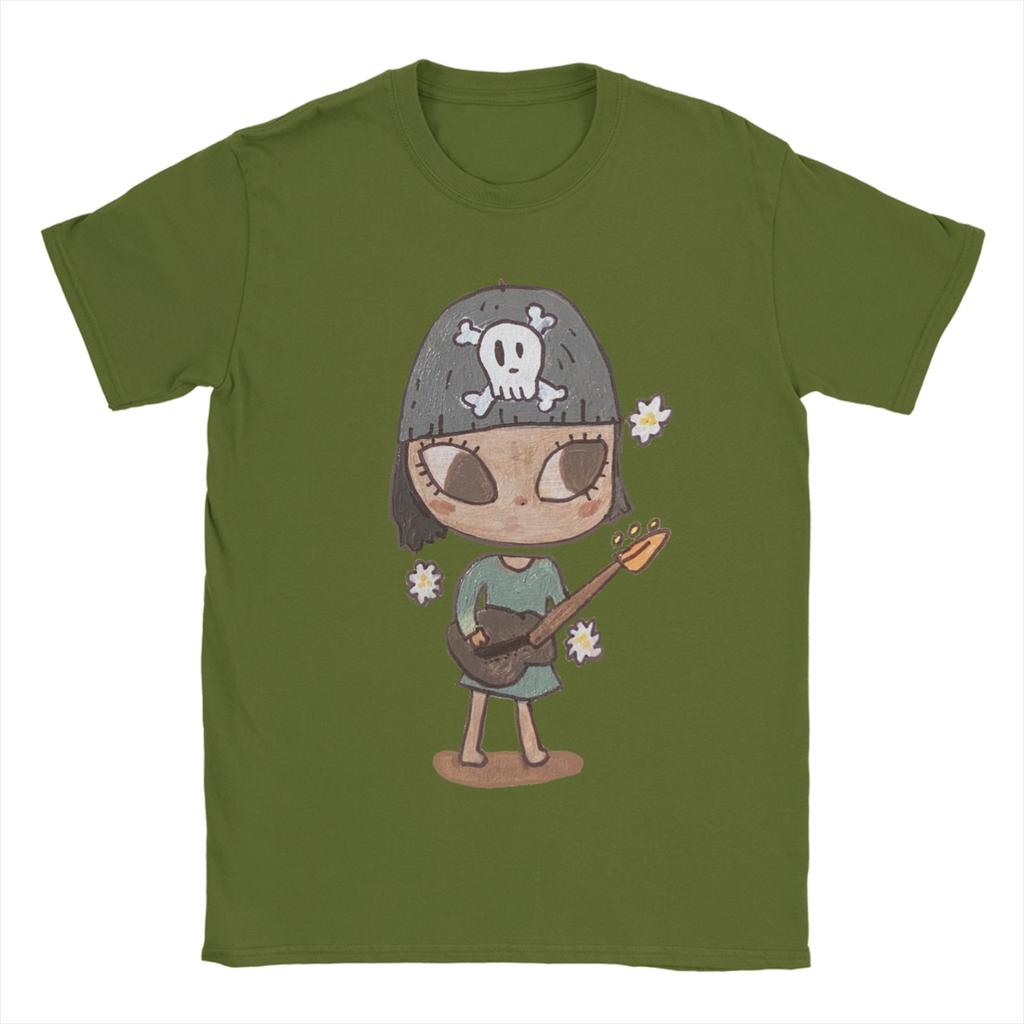 Unisexs TShirts Guitar GirlYoshitomo Nara Novelty Pure Cotton Tee Shirt Short Sleeve T Shirt Round Collar Clothing Gift Idea