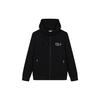 Fila Solid Logo Lightweight Casual Sports Breathable Knitted Hooded Jacket Men Jacket Black F11M228501F-BK