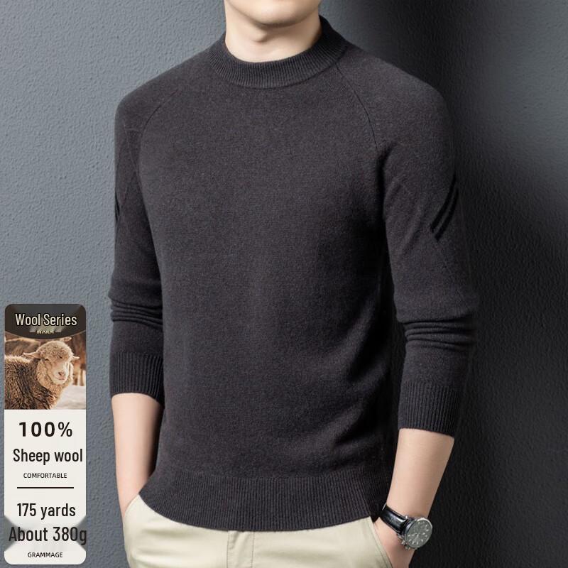 

Fengxun Men s 100% Pure Wool Mock Neck Sweater FXT6554 4XL