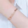 Purple Gold-Plated Rose Gold Color Gold Fashion Foreign Style Simple Small Waist Double-Layer Bracelet
