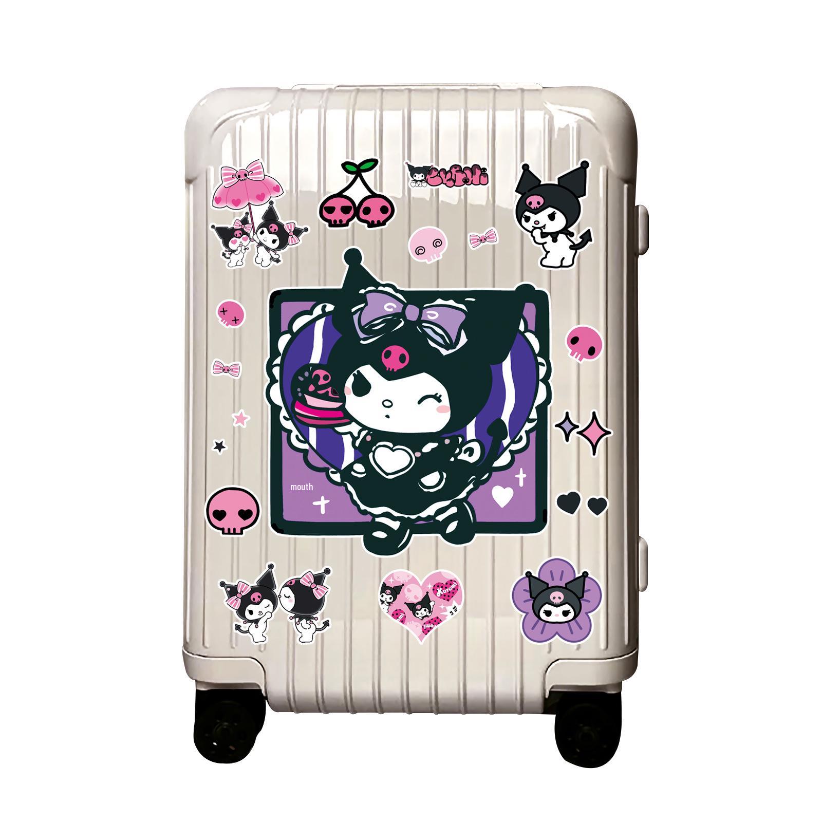 Kuromi Cartoon Waterproof Large Luggage & Car Sticker Set