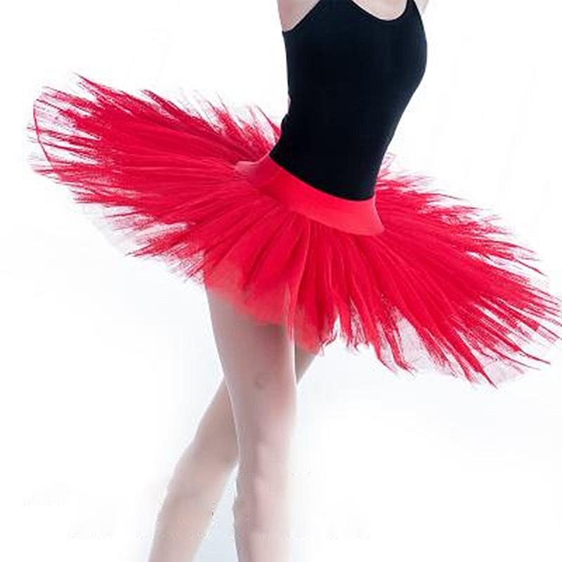 Women's Professional Platter Tutu Black White Red Ballet Dance Costume Tutu Ballet Adult Ballet Dance Skirt with Underwear