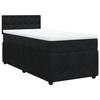 Exclusive House - Bed Slat Base with Mattress Black 100x200 Cm Velvet