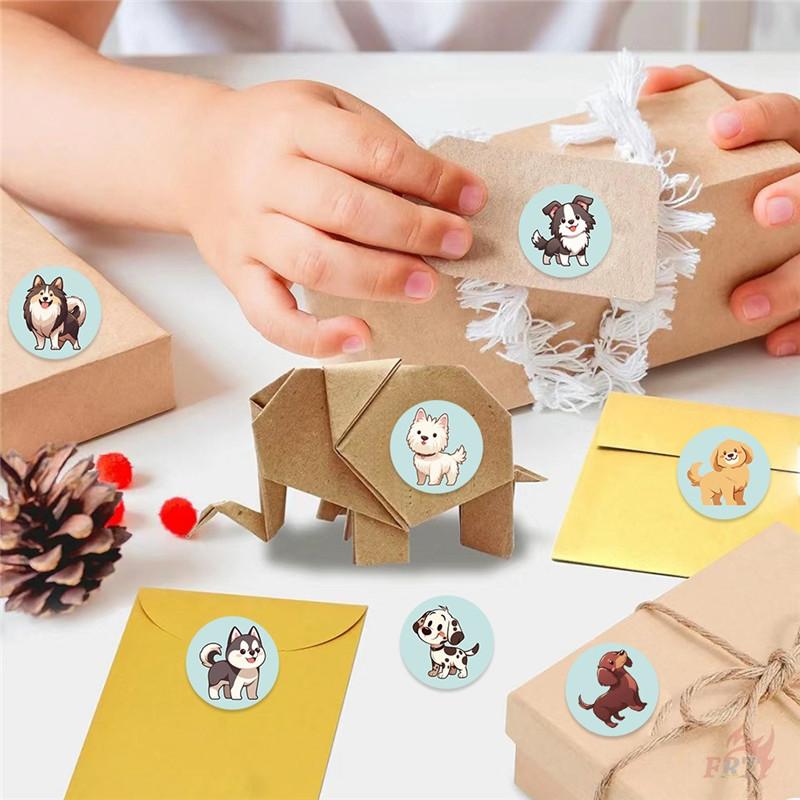 500Pcs/Roll Q Pet Dogs Kids Rewards Stickers - DIY Scrapbooks Album Decor Sealing Label Decals