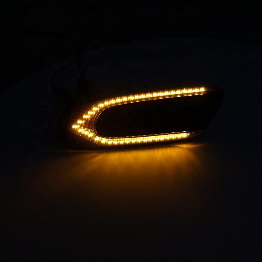 LEDowy kierunkowskaz boczny, typ migający, LED o wysokiej jasności z rezystorem do BMW Mini Clubman F55 Hardtop F56 Hatchback F57, wbudowany (Smoke Lens)