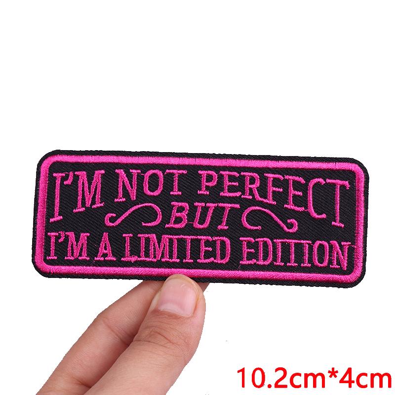 Positive Energy Letter Patch Cartoon Inspirational Quotes Embroidered Patches Iron On Patches For Jeans Jackets Sew Patch DIY