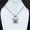 Evil Eye Pendant, Copper Electroformed Gemstone Jewelry, Handmade Pendant, For Mother Day