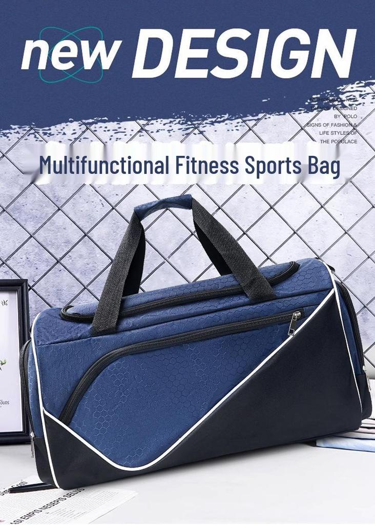 Unisex Sports Travel Bag with Shoe Compartment - Crossbody, Shoulder, and Handheld Options for Fitness & Yoga