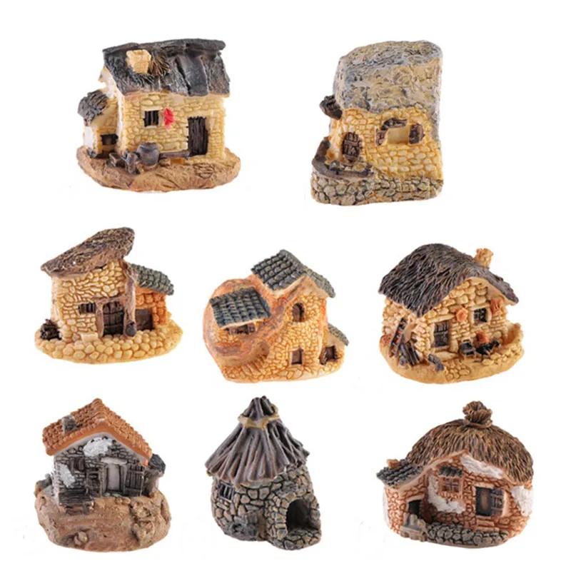 

Смола Маленький Дом Украшение Декор для Рыбного Аквариума Искусственный Дом для Аквариума Смоляные Украшения Фон для Аквариума small