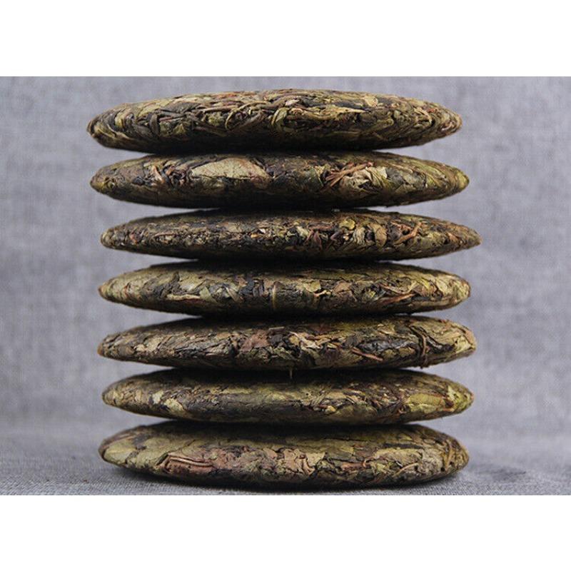 357g Yunnan Pu'er Raw Tea Seven Seed Cake Tea Leaves Lincang Iceland Gold Leaf