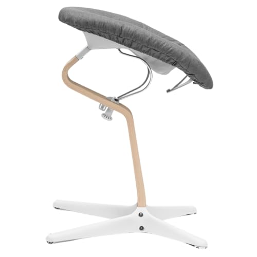 Stokke (Offiziell) Nomi Neugeborenen-Set, Weiß, Neugeborenen-Sitz, Stufenlos verstellbarer Winkel, für Neugeborene bis 6 Monate, Einfache Montage, Tripp Trapp Hochstuhl