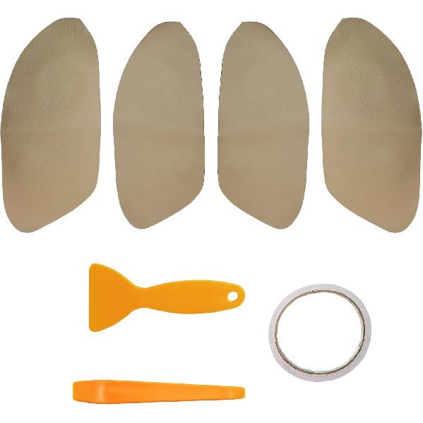 Beige Door Armrest Cover Compatible with Honda Accord 2008-2012 Sedan | Front & Back Arm Rest Replaced Skin Upholstery with Removal Tool, 4PCS