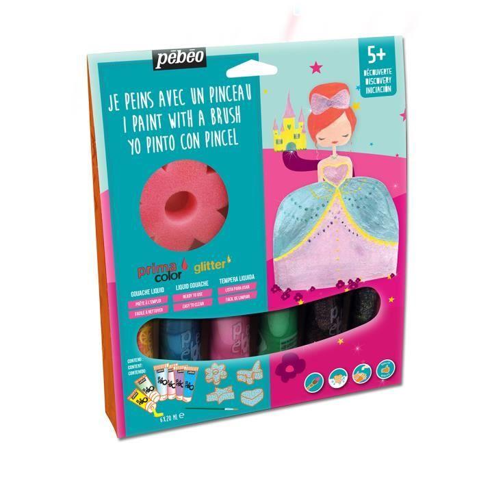 Liquid Gouache Kit - Primacolor - Princess - 6 Tubes - 20 Ml - Bright Colors