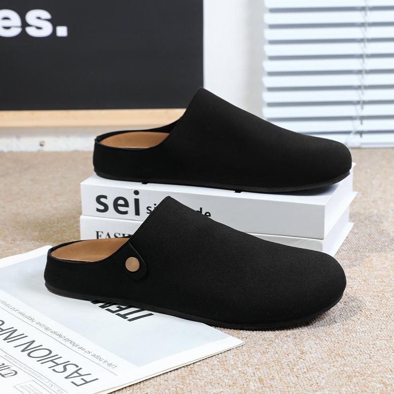 2025 New Men's Half-slip Versatile Fashion Slip-on Slippers Outdoor Comfortable Soft-soled Casual Shoes Designer Men's Slippers