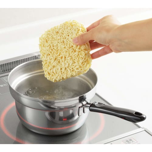 Yoshikawa Overflow Resistant Saucepan, 16cm, 2.1L, with Lid and Draining Function, Kurumentei, Tsubame-Sanjo, Made in Japan, SJ3199