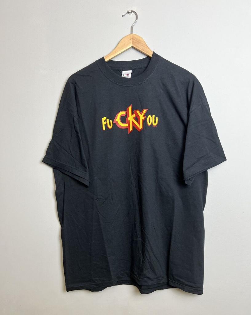 VINTAGE 00s CKY Band “Fuc You” 2003 Rock Band Tshirt Volcom Y2K XL black rock Unisex T-Shirt