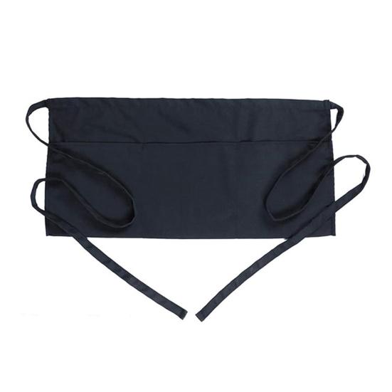 Demi-Tablier avec 3 Poches Tablier de Travail en Polyester Tablier Imperméable à Séchage Rapide Facile d'Entretien Tablier Anti-Poussière pour Chefs Pâtissiers Restaurants Usage Domestique