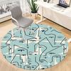 1pc Abstract Faces Office Round Area Rug, Indoor Mat Suitable ForOffice, Under Office Chairs Bedroom Living Room Home Decor, Room Decot221