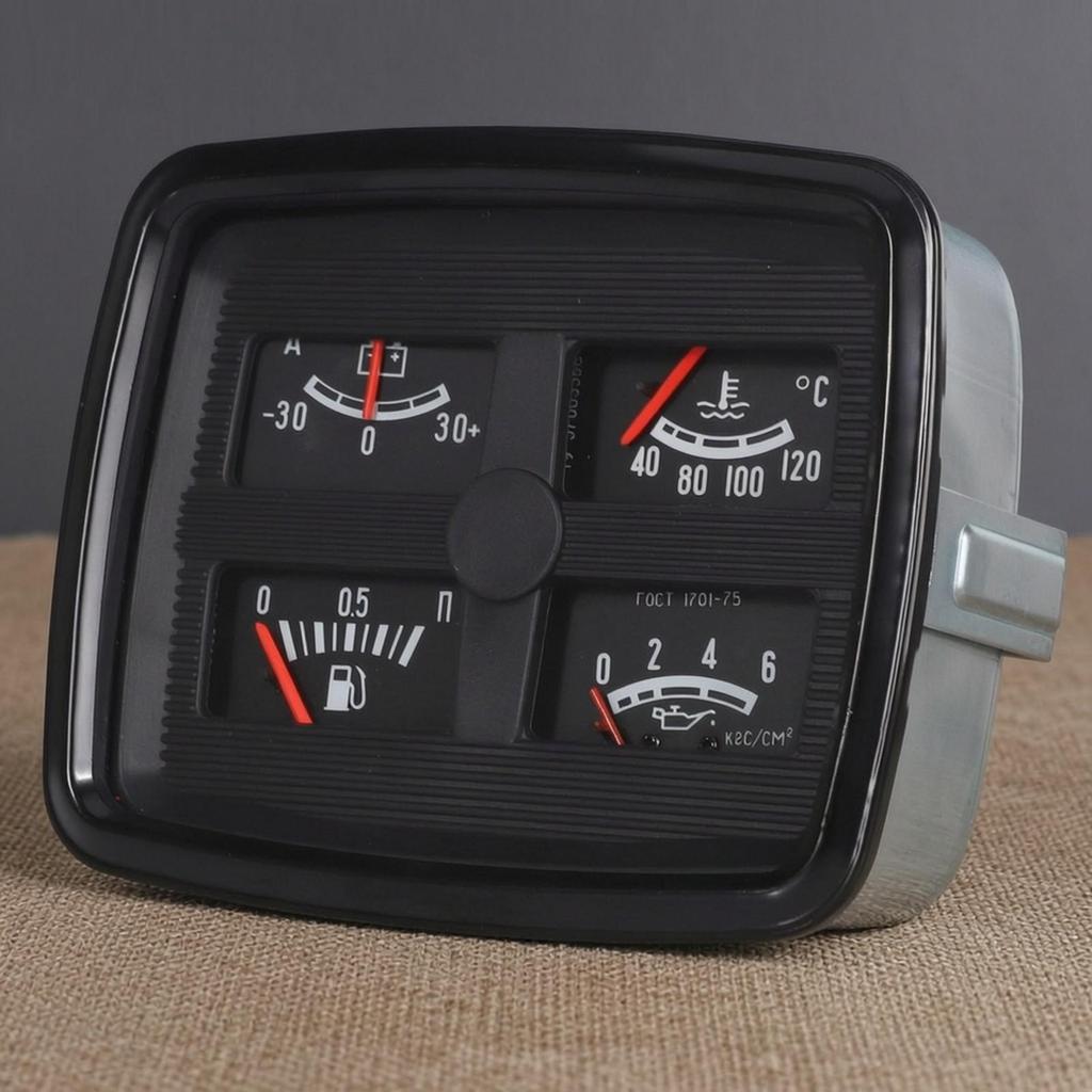 Dashboard Analog Multi-Gauge Panel with Mounting Brackets Easy-to-Read