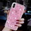 For iPhone X/XS Max Cell Phone Cover Sparkle Epoxy Drop Proof TPU Case