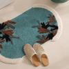 Vintage Bath Mat Absorbent Non-Slip Design Decorative Floor Rugs for Bathroom Entrance Bedroom Balcony Quick-Dry Decor Carpet