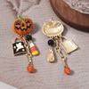 Tassel Cute Pumpkin Ghost Necklace Personality Vintage Earring Exquisite Collarbone Chain  Autumn