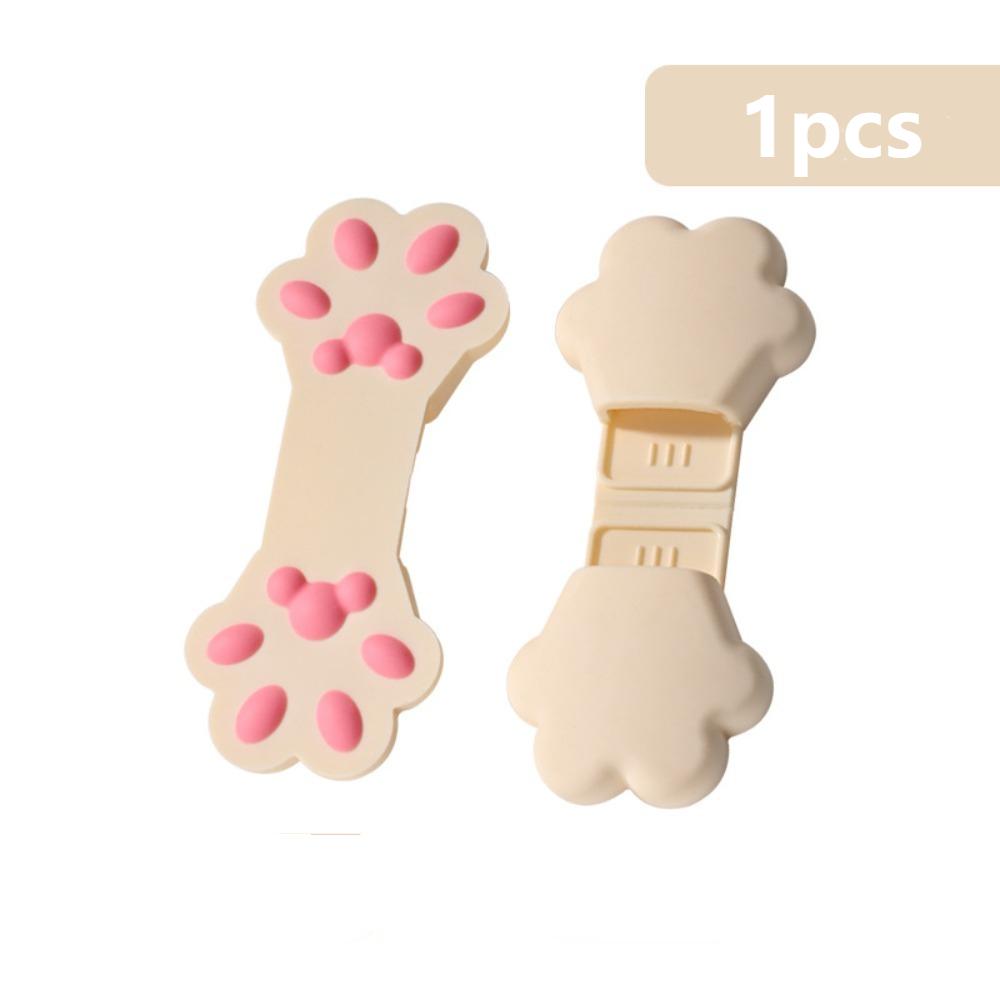 

1 шт. Силиконовые щипцы для еды, нескользящие перчатки, защищающие от ожогов, симпатичные зажимы для закусок бежевый