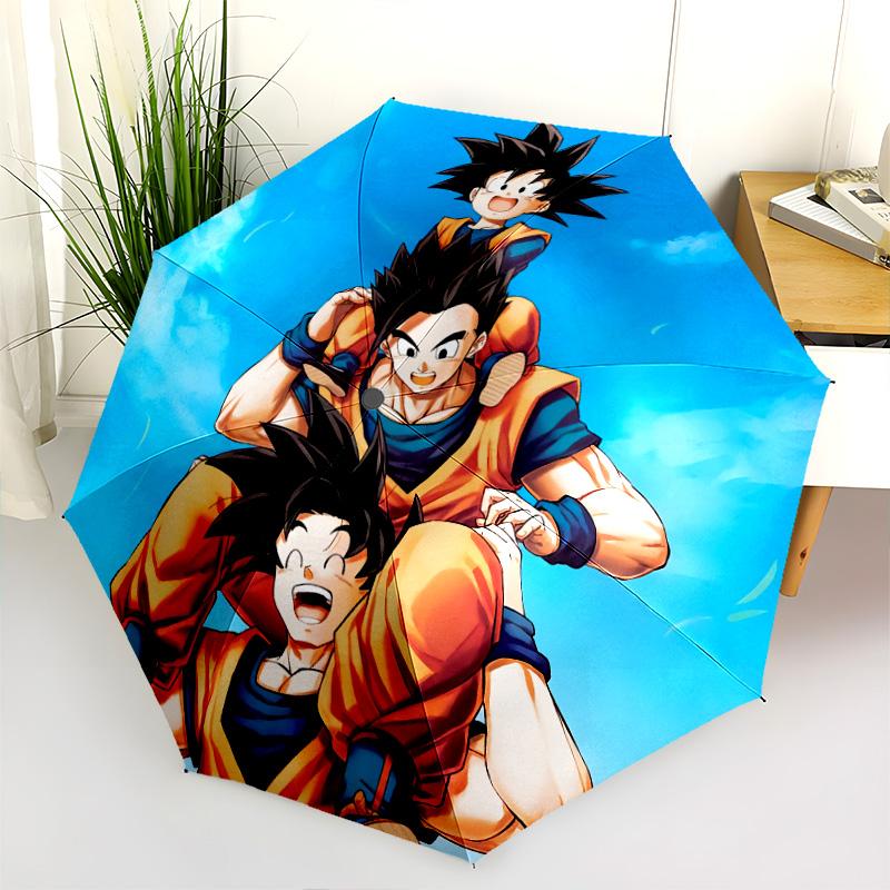 Dragon Ball pattern, automatic folding umbrella, portable and foldable design, 8 ribs, a Christmas or birthday gift.