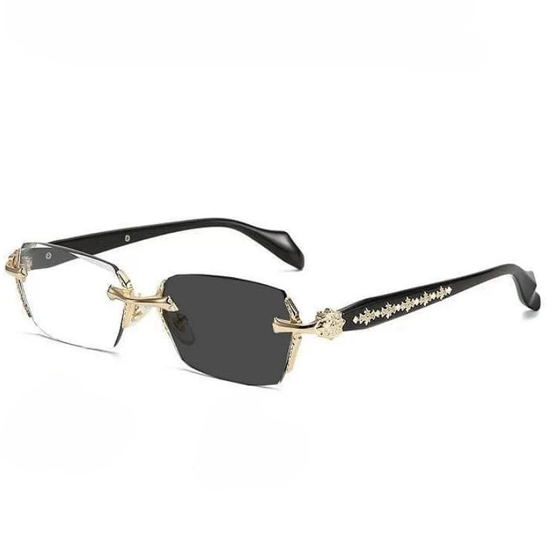 

Neutral Fashion Square Rimless Myopia Glasses Fashionable Photochromic Myopia Glasses Deluxe Blue Light Blocking Glasses 0