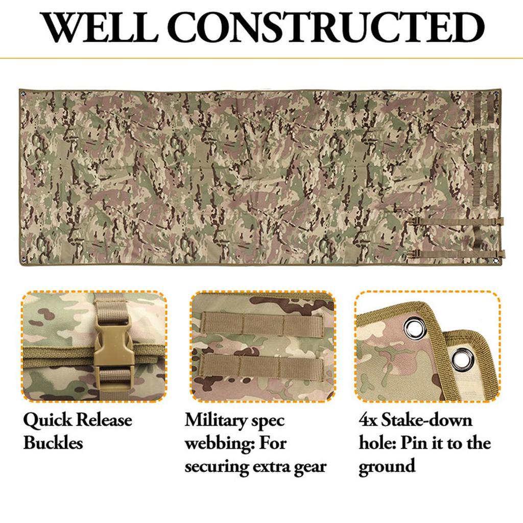 Outdoor Non-Slip Shooting Training Mat Double-Sided Multifunction Camping Pad Shooting Training Mat Double-Sided Waterproof