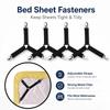 Elastic Bed Sheet Holder Adjustable Fastener Clips Mattress Cover Grippers for Home Bedding Organizer Accessory Set Pack Kit