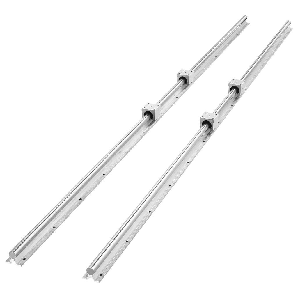 Linear Rail Kit, SBR20, 2Pcs 2000 mm (78.74 inch) Linear Motion Guide Rails and 4Pcs Bearing Slide Blocks, Fully Supported Shaft, for Cutting,