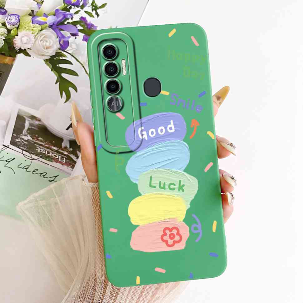 For Tecno Spark 7 Pro Case KF8 Fashion Flower Cat Soft Silicone Back Cover For Tecno Spark7 Spark 7 Pro Phone Case Bumper